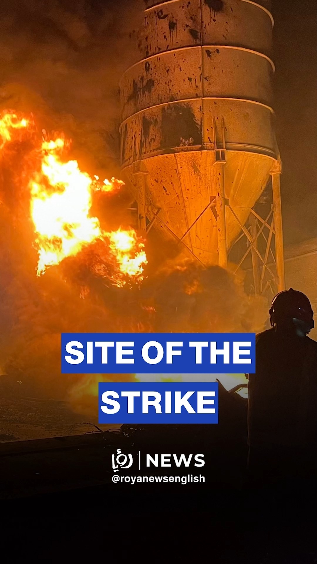 Lebanon rescuers fight blaze at site of “Israeli” strike