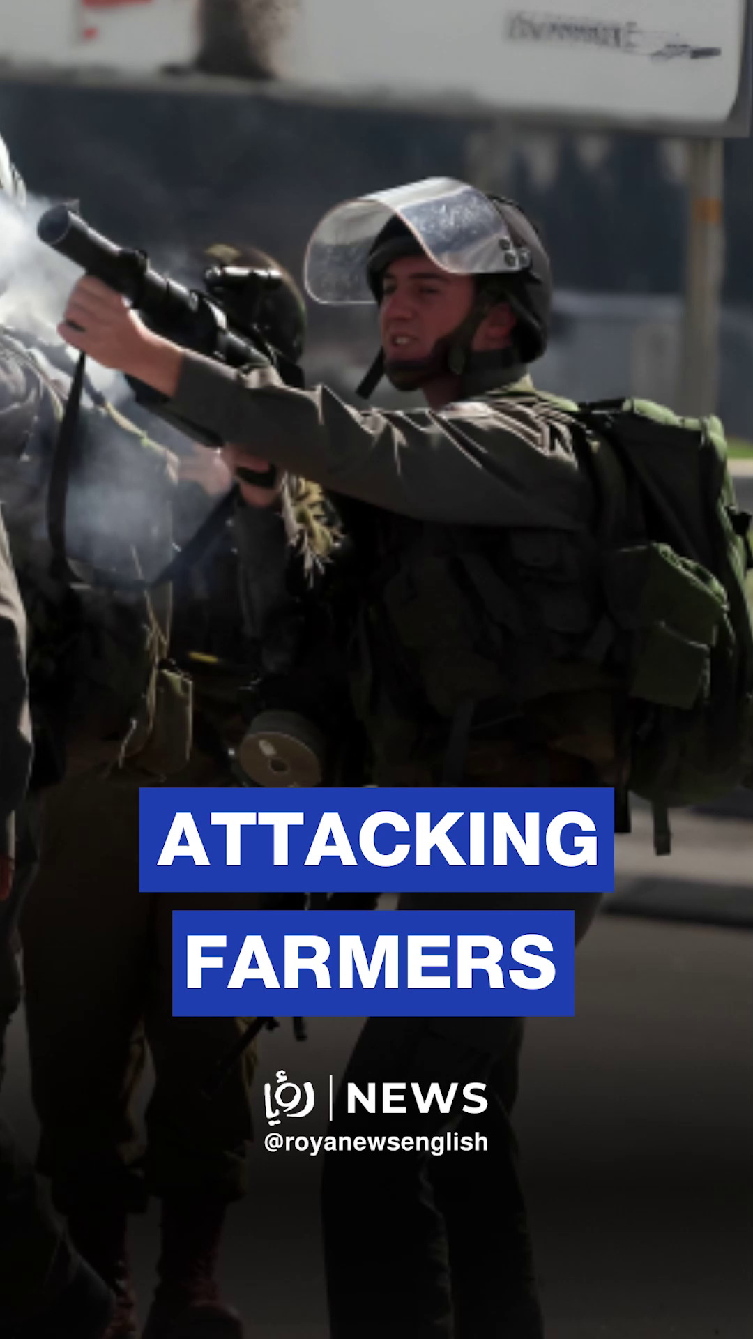 ‘Israeli’ army fires tear gas at farmers south of Hebron
