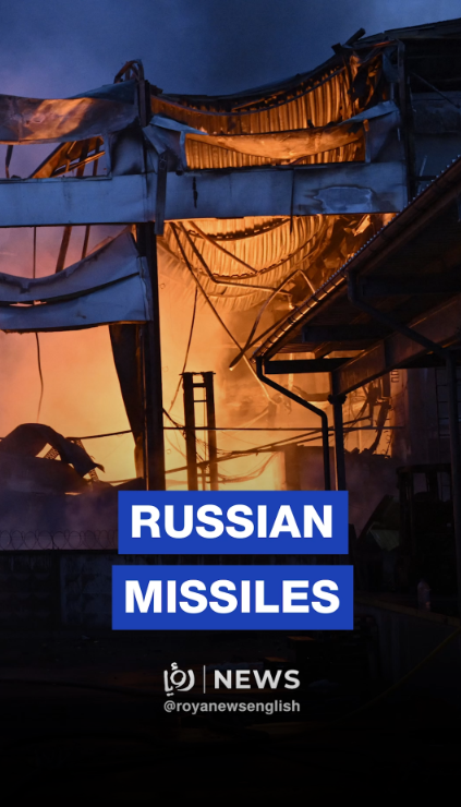Ukrainian firefighters respond after overnight missile strike in Kyiv