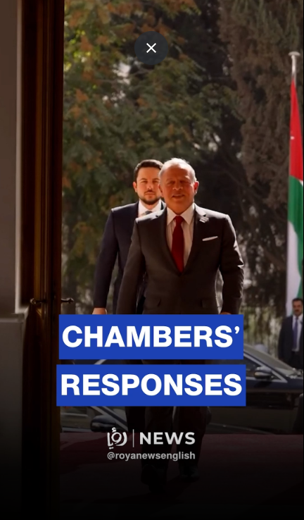 King listens to Parliament’s response to Speech from the Throne