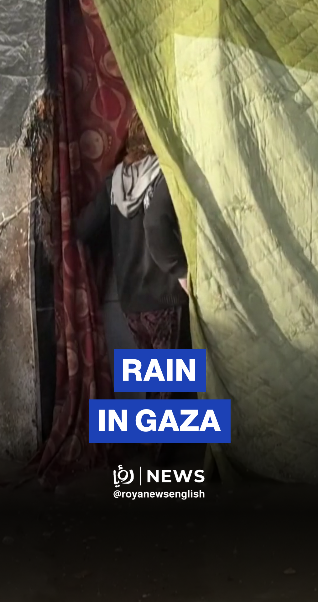 Displaced Gazans struggle as winter rains drench their tents
