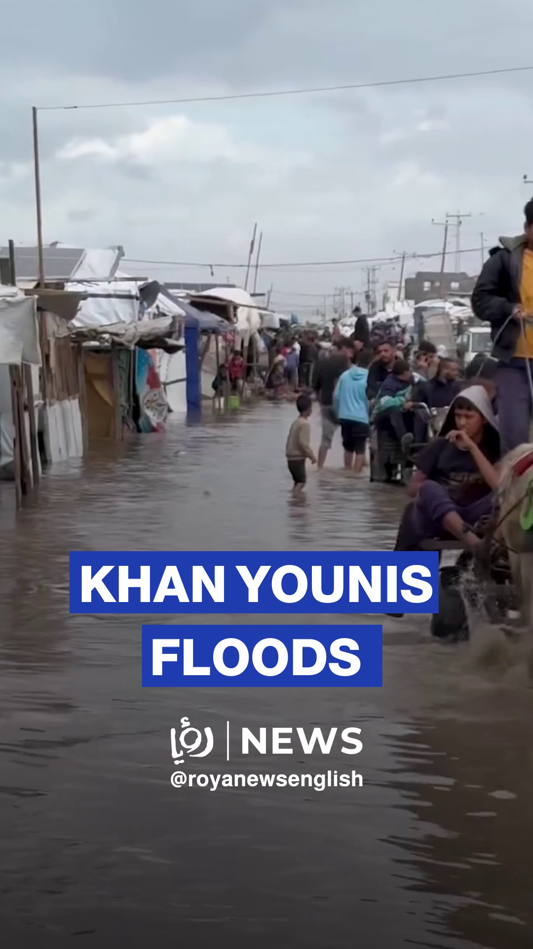 Floods submerge tents of displaced Gazans in al-Mawasi