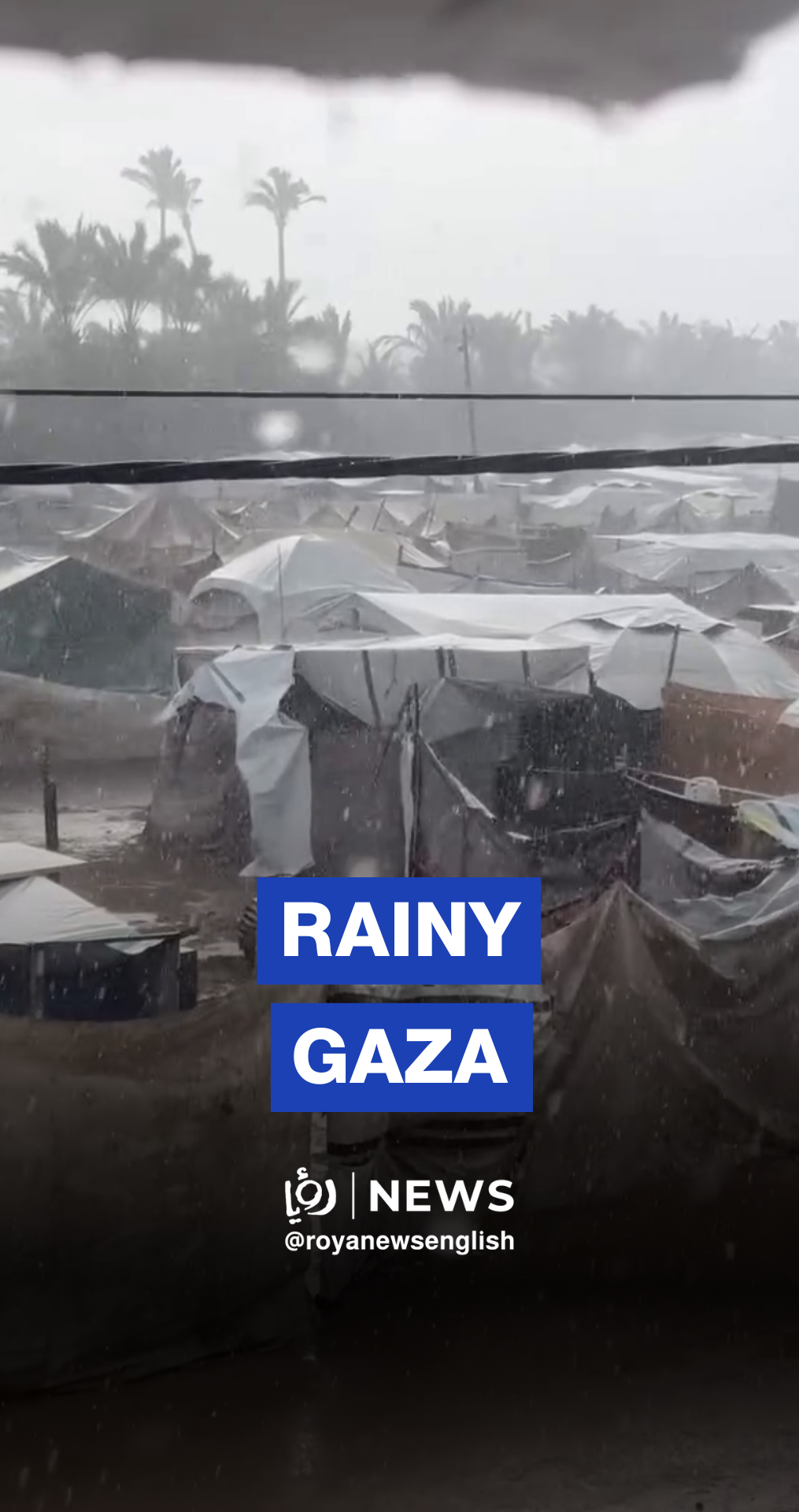 Heavy rain soaks families sheltering in Gaza tents
