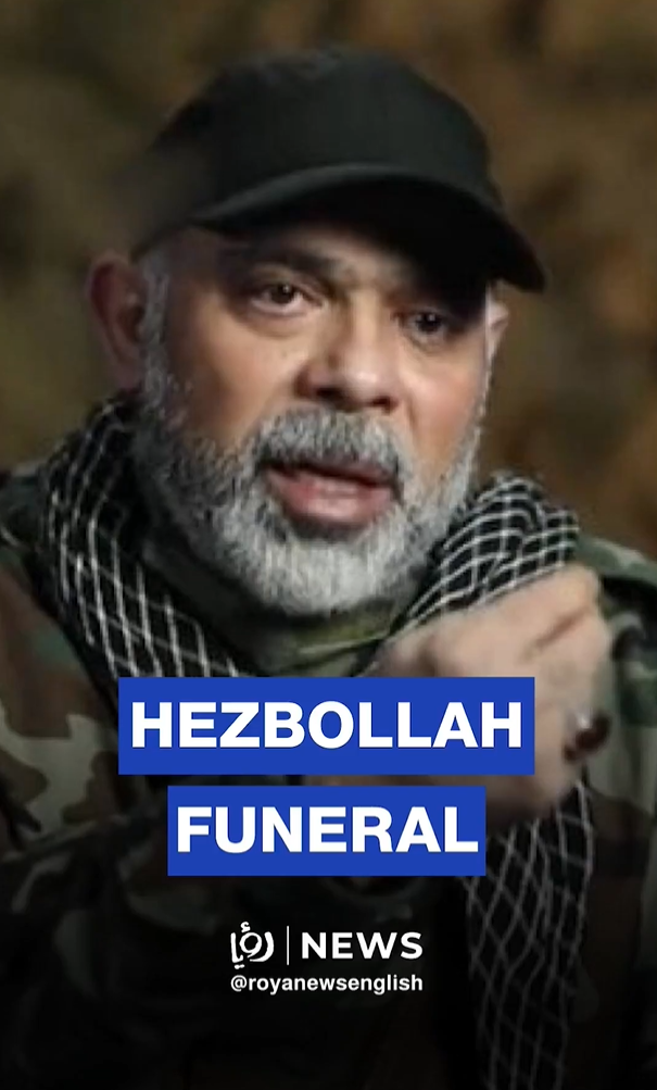 Hezbollah holds funeral for slain military chief Haytham Ali Tabatabai