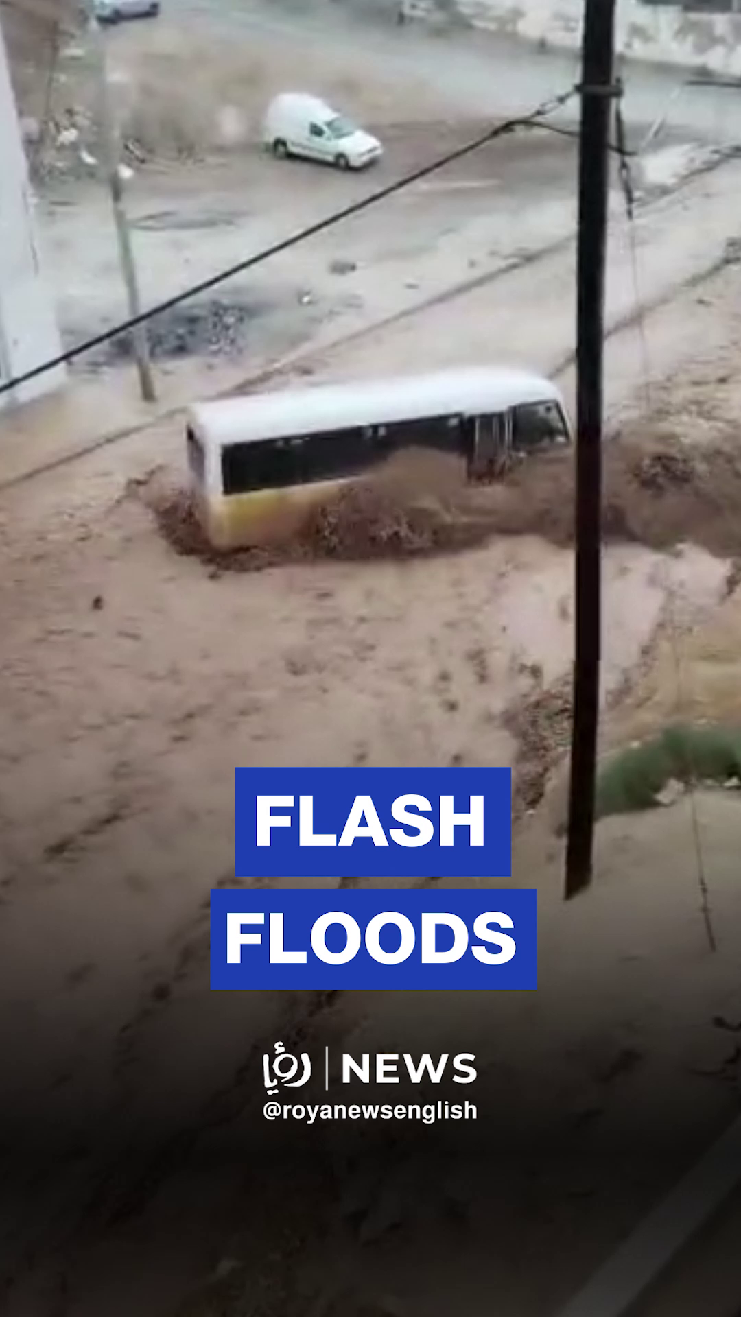 Scenes of flooded roads across Jordan after heavy rain