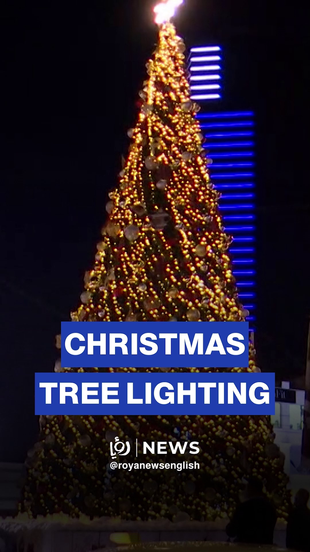 Amman municipality lights up Christmas tree at the 6th Circle