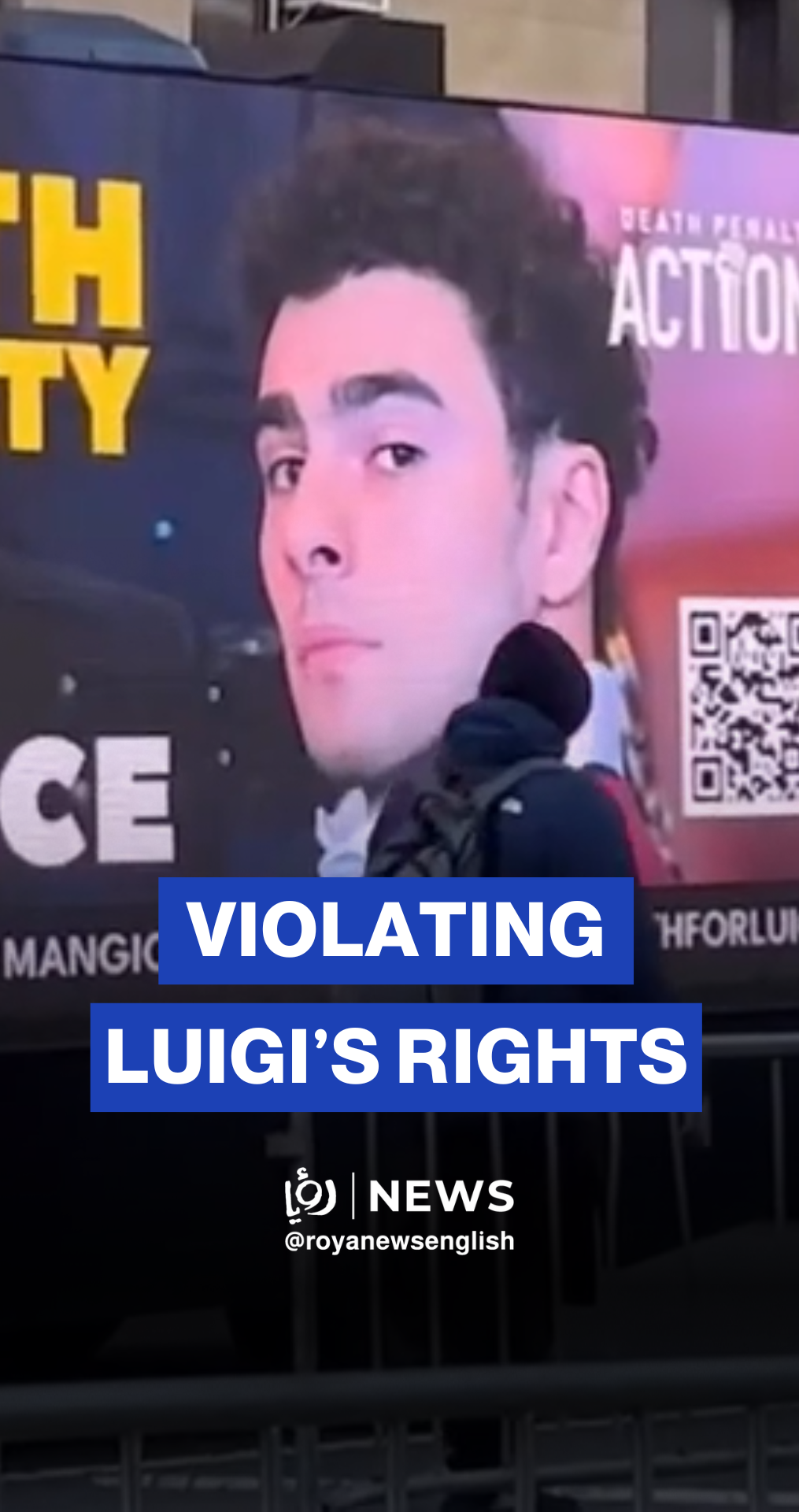 Truck outside courthouse accuses DOJ of violating Luigi Mangione’s rights