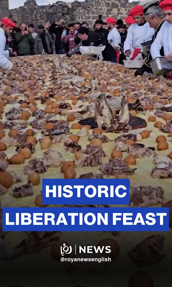 On Assad’s ousting anniversary: Syrians make record dish