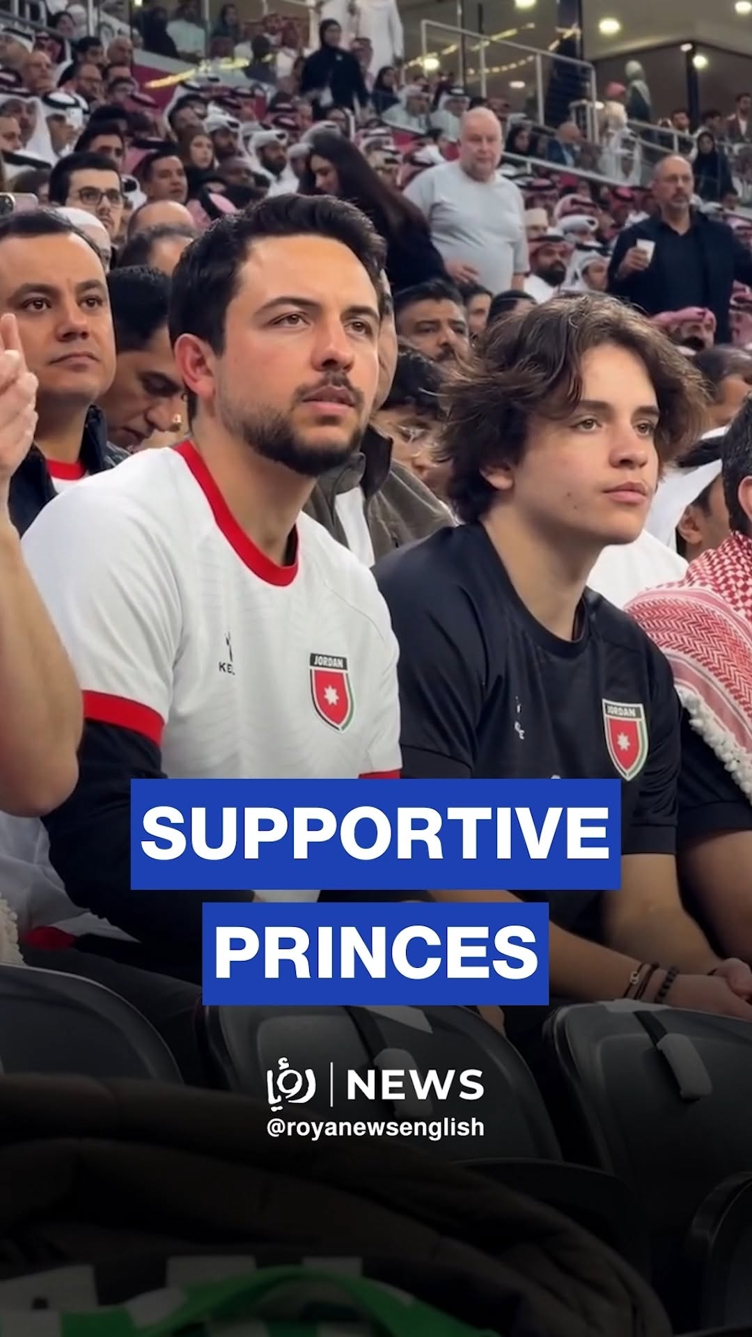 Crown Prince, Prince Hashem cheer Al-Nashama from the stands
