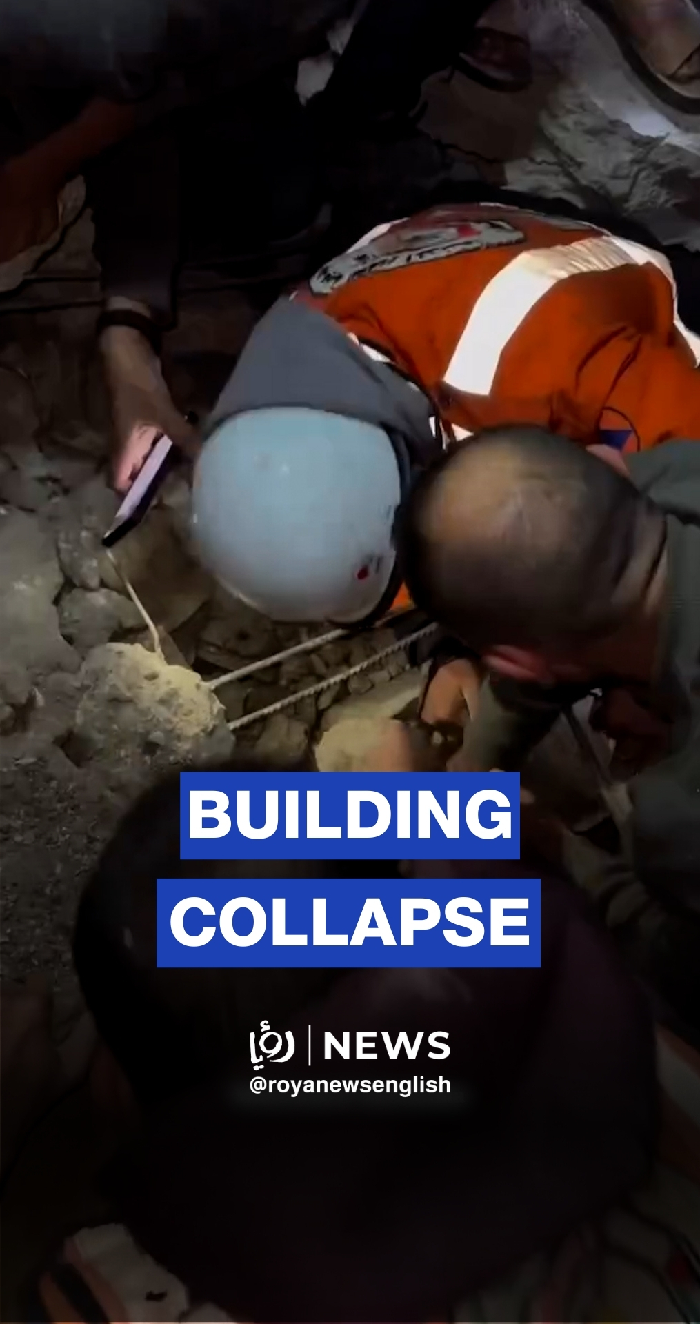 War-damaged three-story house collapses in Gaza City trappings its residents underneath