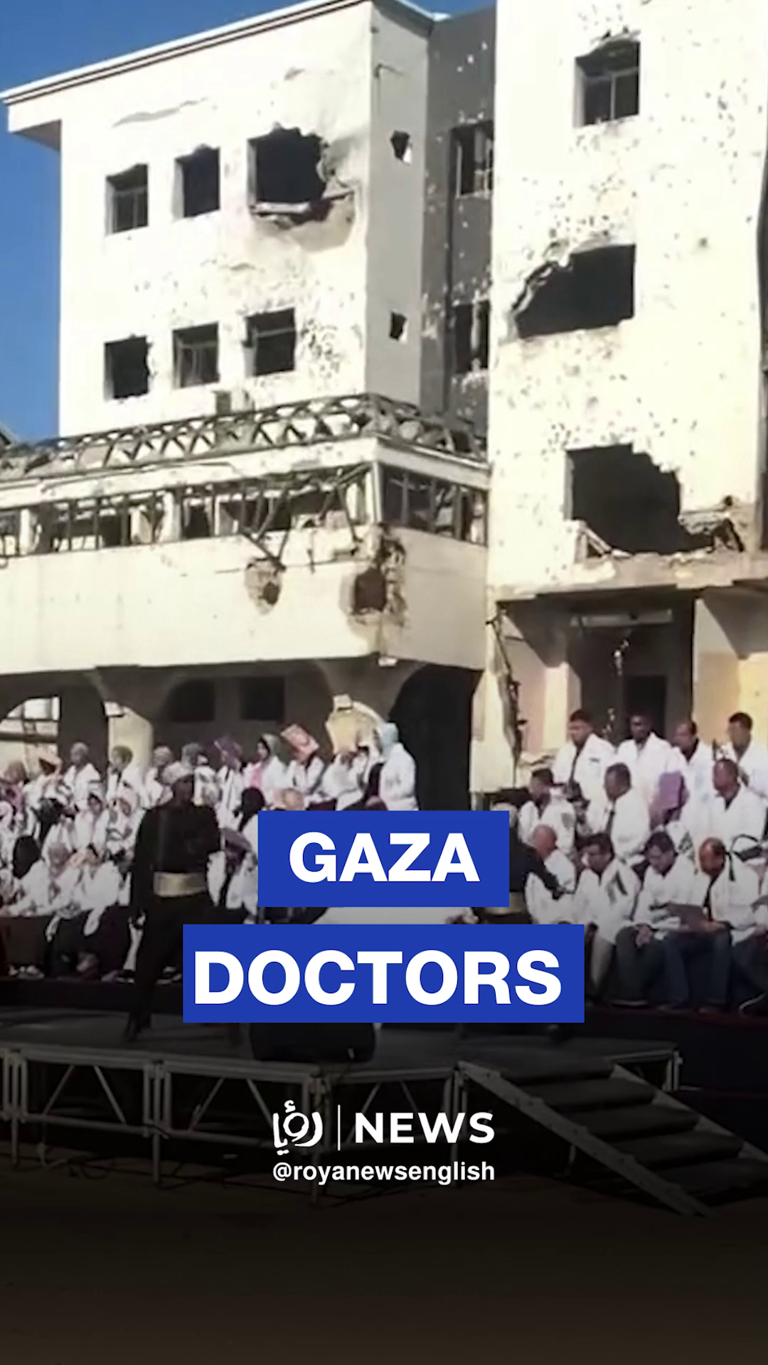 168 doctors graduate amid rubble in Gaza at Al-Shifa Hospital courtyard