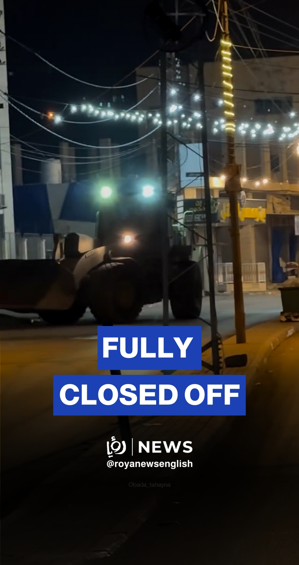 ‘Israeli’ army closes main street in Qabatiya with earth barriers