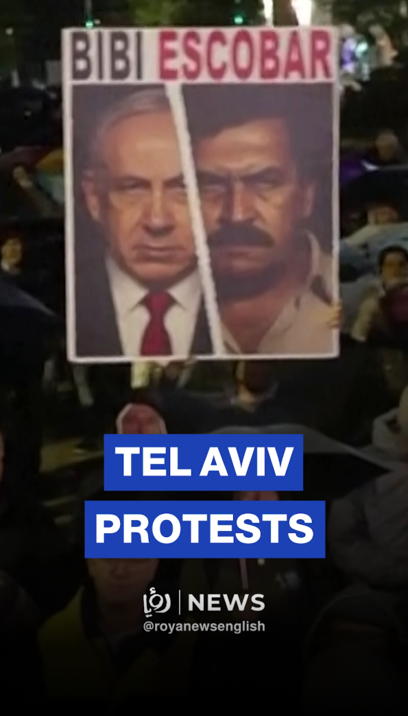‘Israelis’ protest in Tel Aviv against Netanyahu