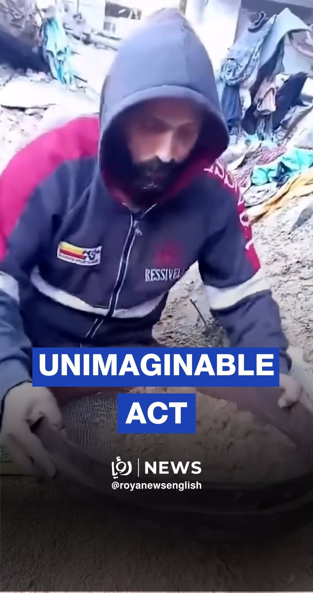 Heartbreaking moment: Palestinian man collects family remains