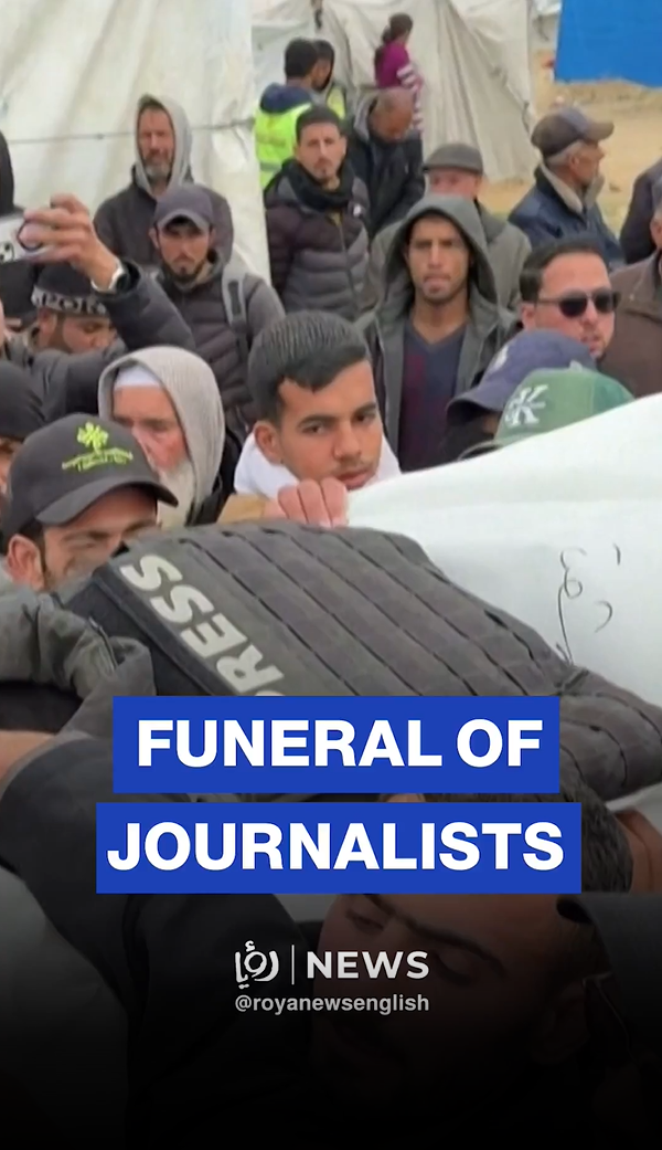 Palestinians attend funeral of Gaza journalists killed in ‘Israeli’ strike
