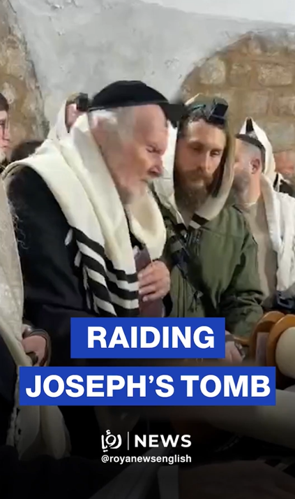 'Israeli’ settlers raid Joseph’s Tomb in Nablus, West Bank, and perform Talmudic rituals