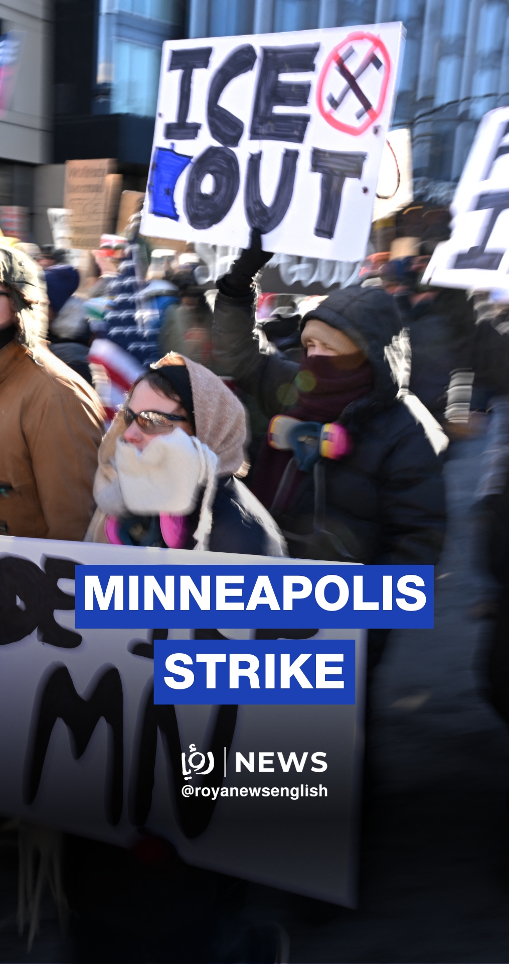 Thousands march in Minneapolis during anti-ICE strike