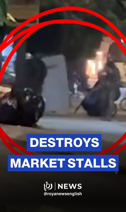 'Israeli’ army destroys market stalls and carts in Jenin