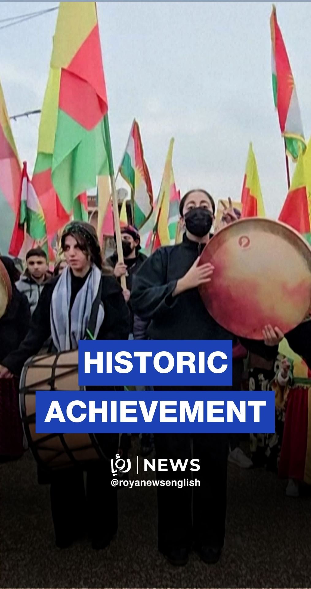 Thousands of Kurds rally in northeast Syria in support of SDF forces