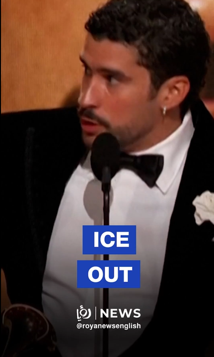 Bad Bunny says 'ICE out' as he accepts Grammy award