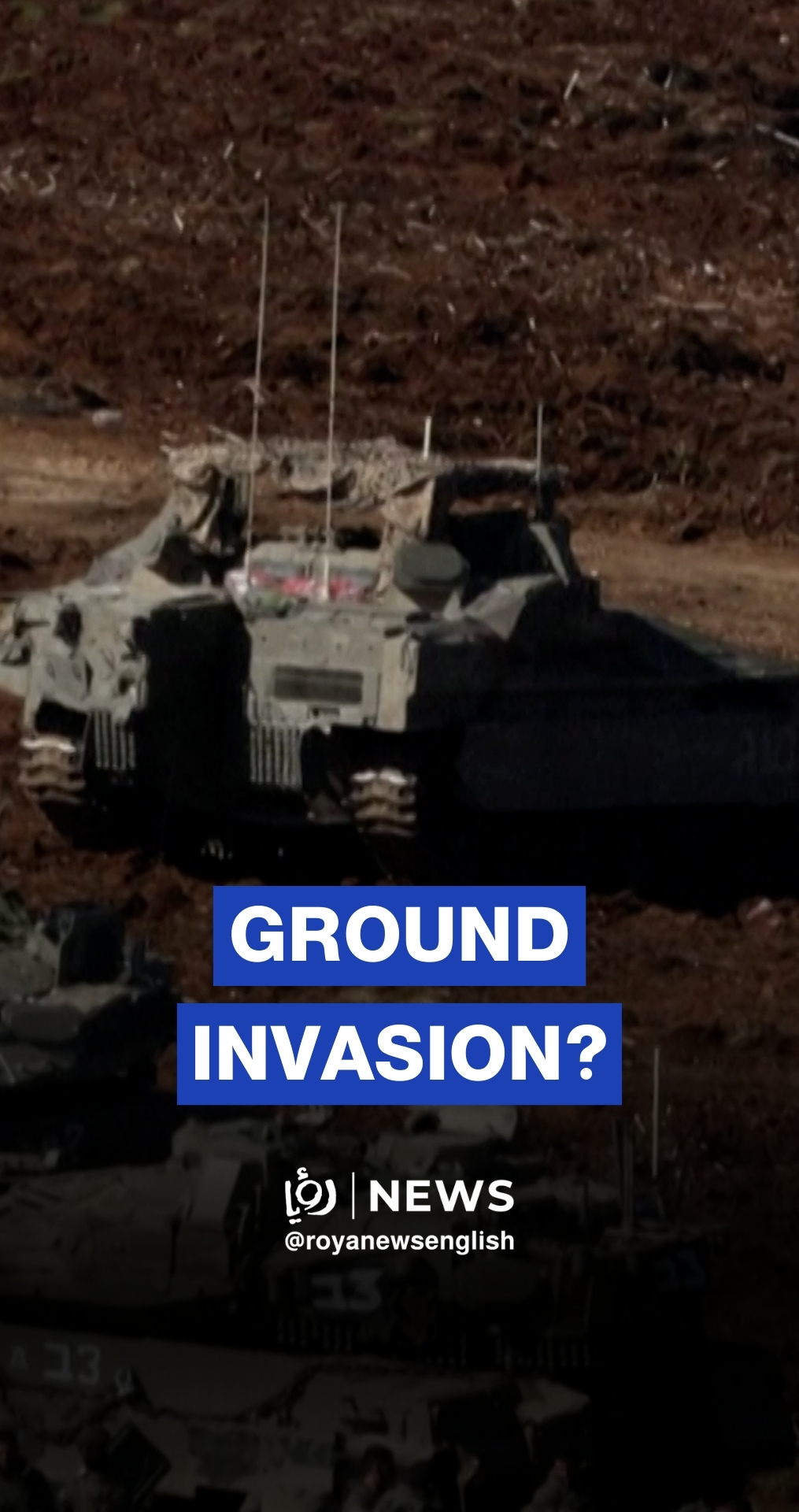 ‘Israeli’ army tanks move on southern Lebanon, seen from northern ‘Israel’