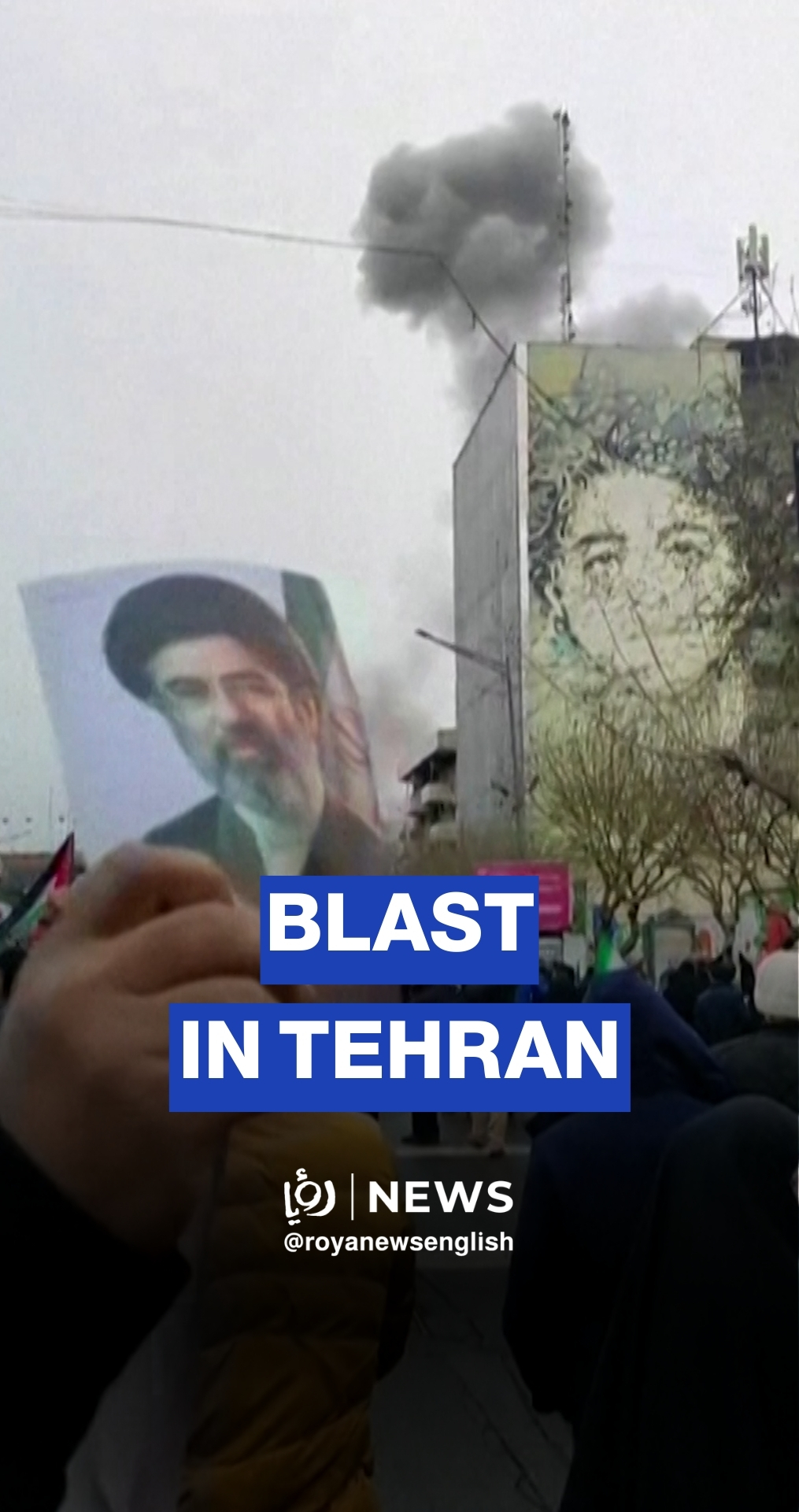 Blast during a protest in Tehran