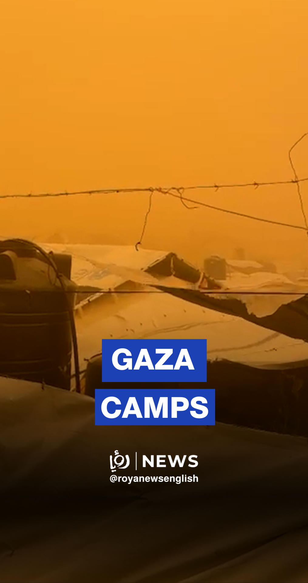 Sandstorm hits Gaza Strip, worsening plight for displaced Palestinians