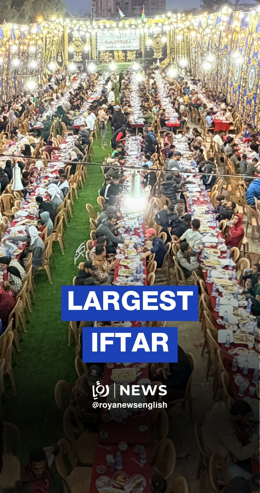 Jordan hosts largest Iftar for displaced families in Gaza for Laylat al-Qadr