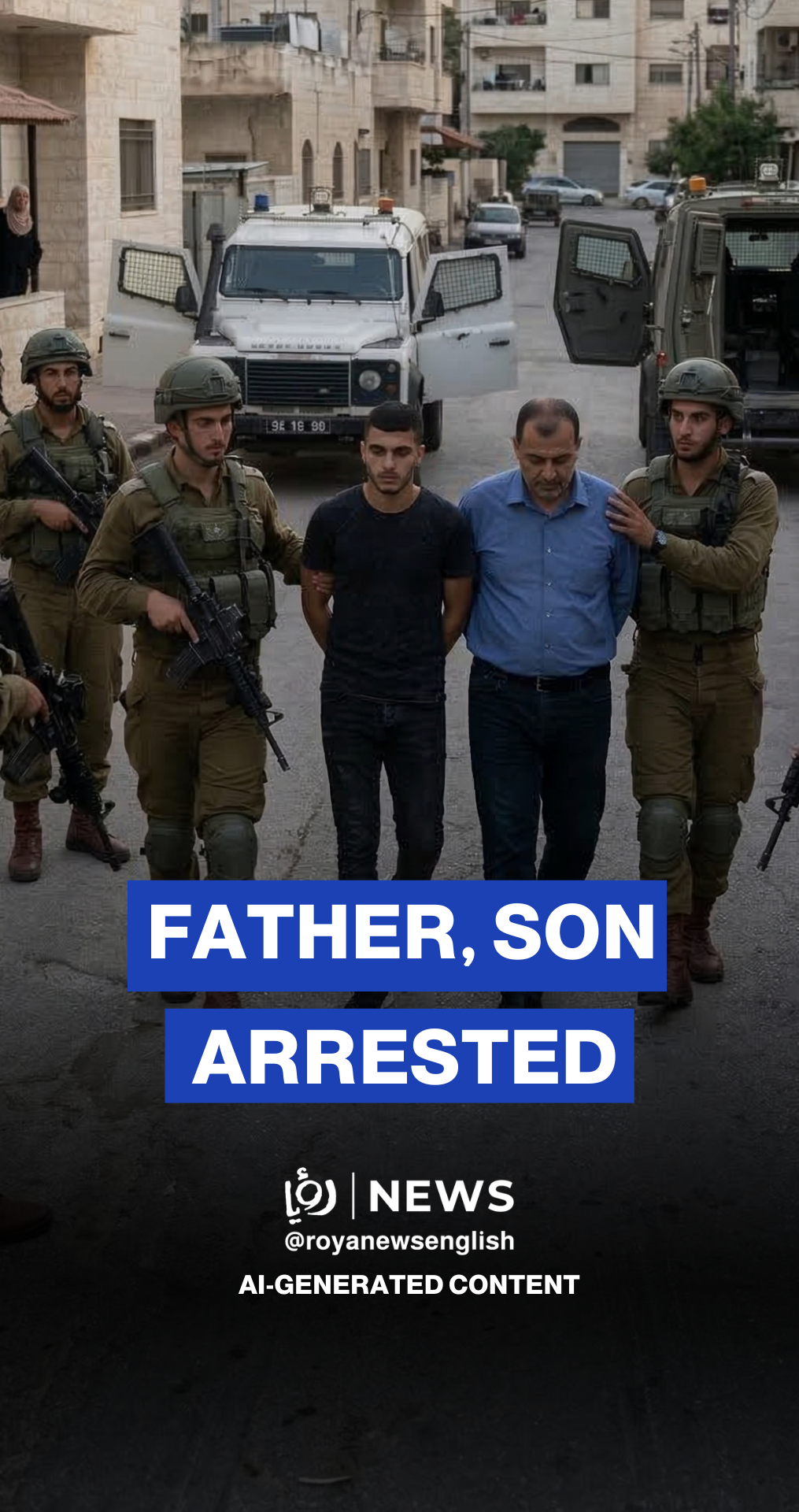 'Israeli' army arrests father, son in Ramallah raid