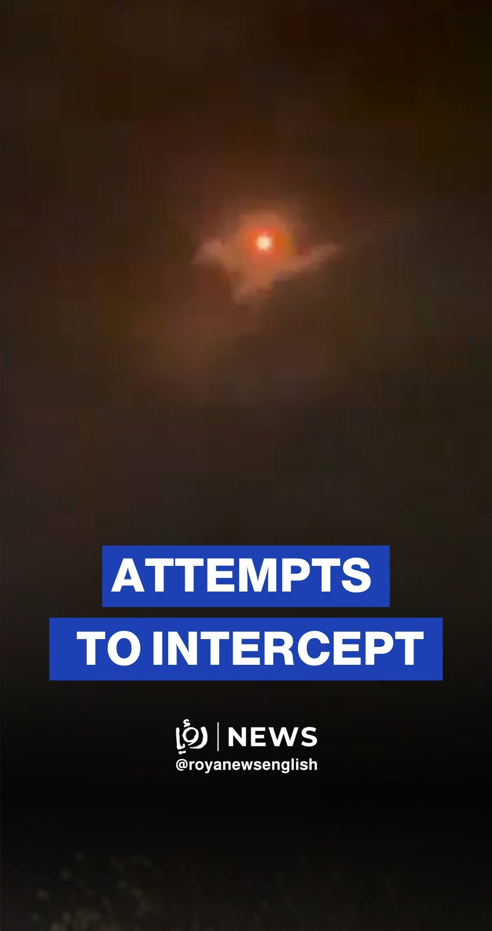 Footage shows an attempt to intercept an Iranian missile