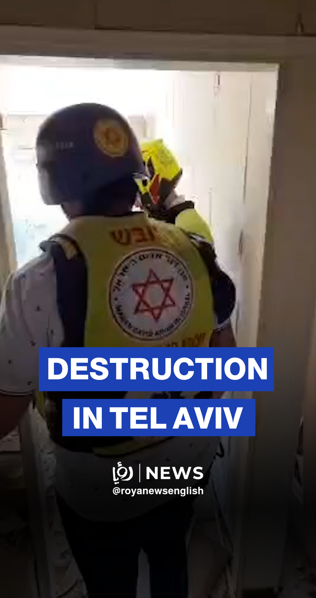 Destruction in Tel Aviv following Iranian attacks