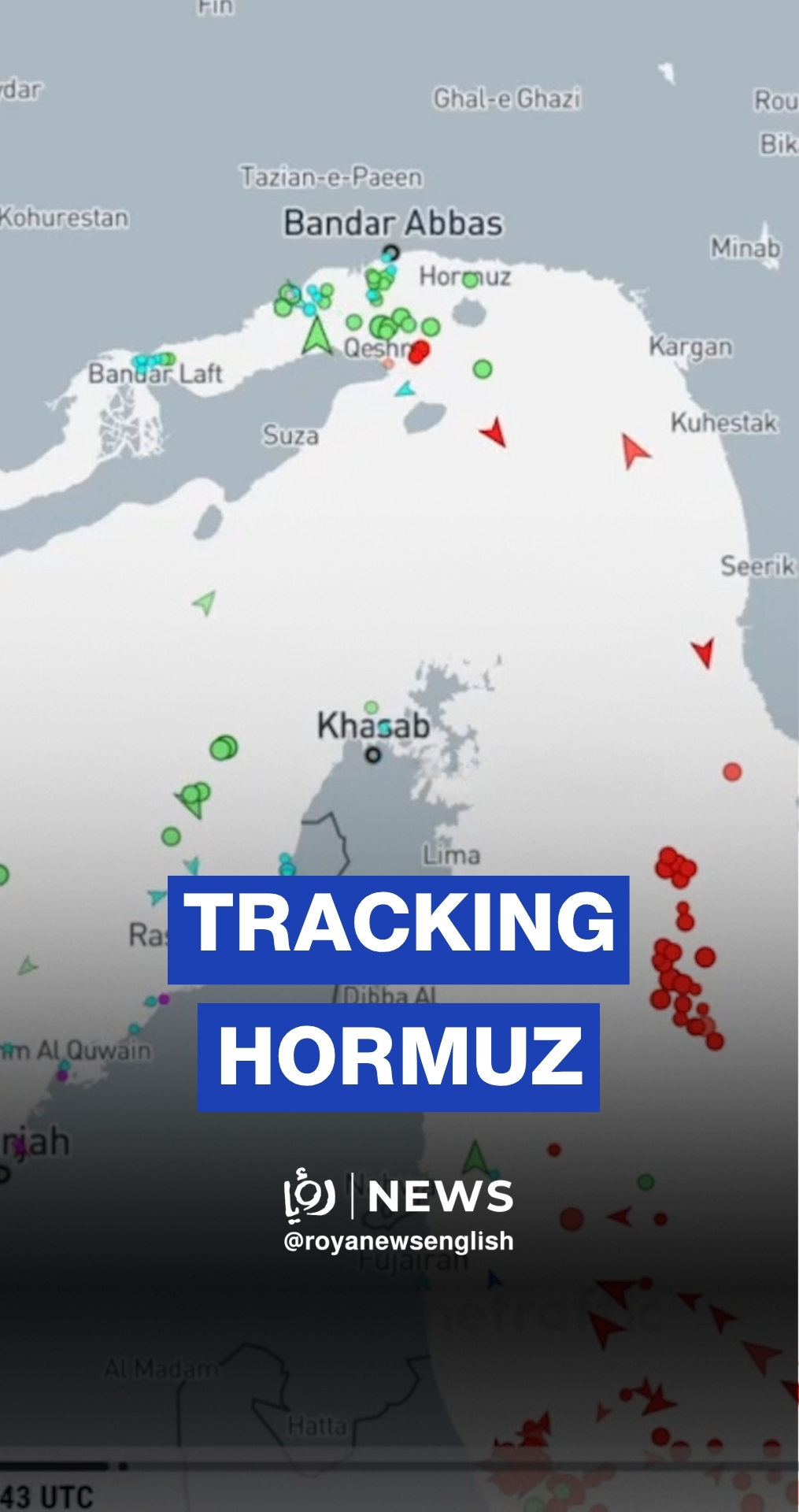 Hormuz Strait nears standstill on tracking maps