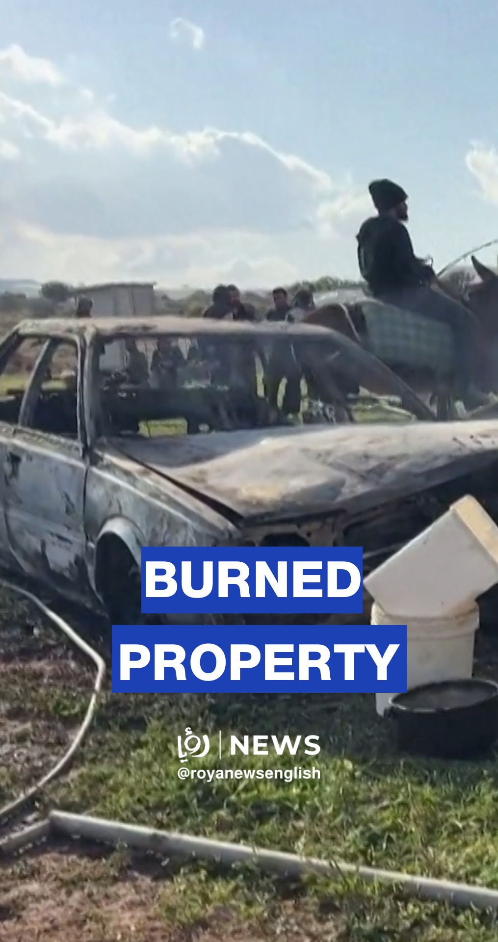 Palestinians inspect burned property after ‘Israeli’ settlers attack