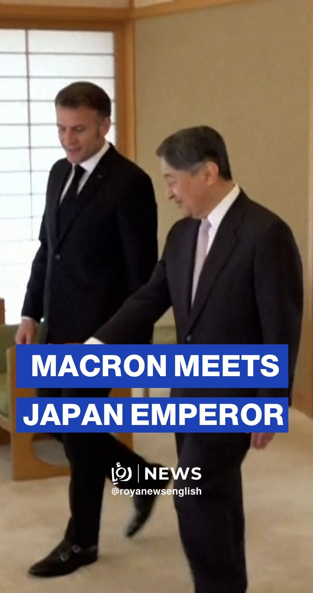 French President Macron meets Japan’s Emperor Naruhito in Tokyo