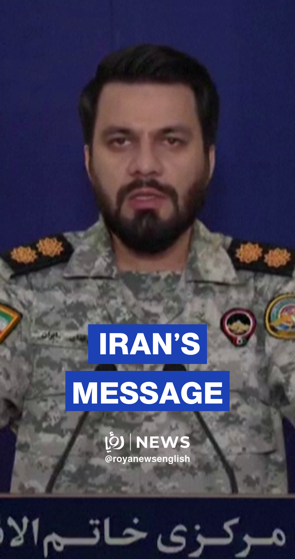 IRGC spokesman sends message in Arabic