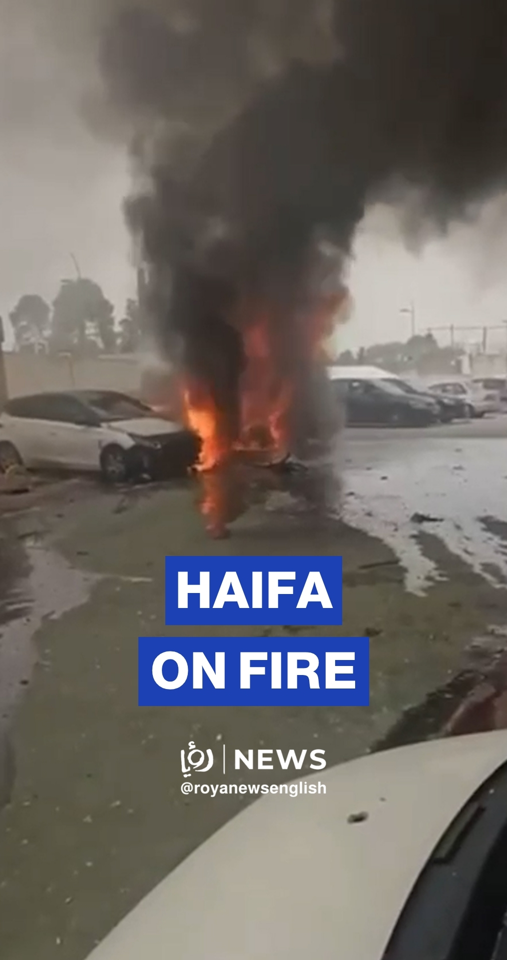 Iranian missile shrapnel sparks fires across Haifa