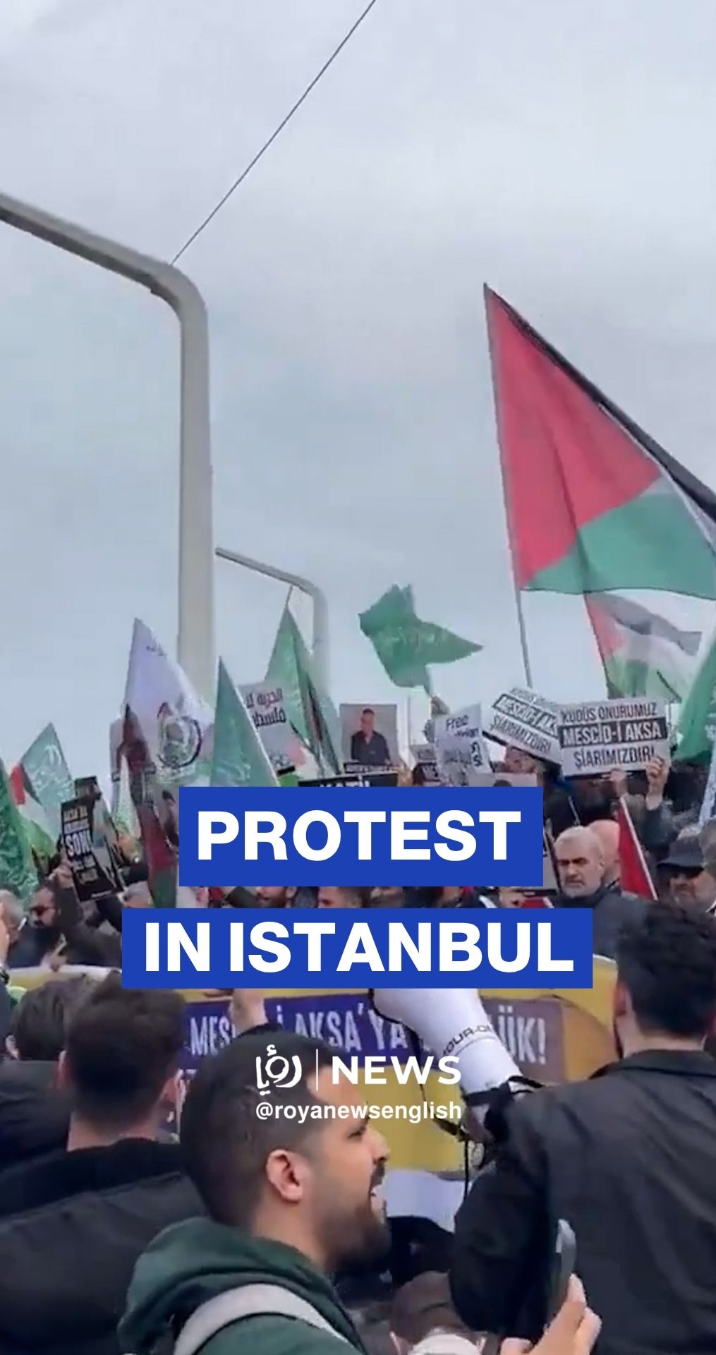 Protest in Istanbul against Palestinian prisoner executions