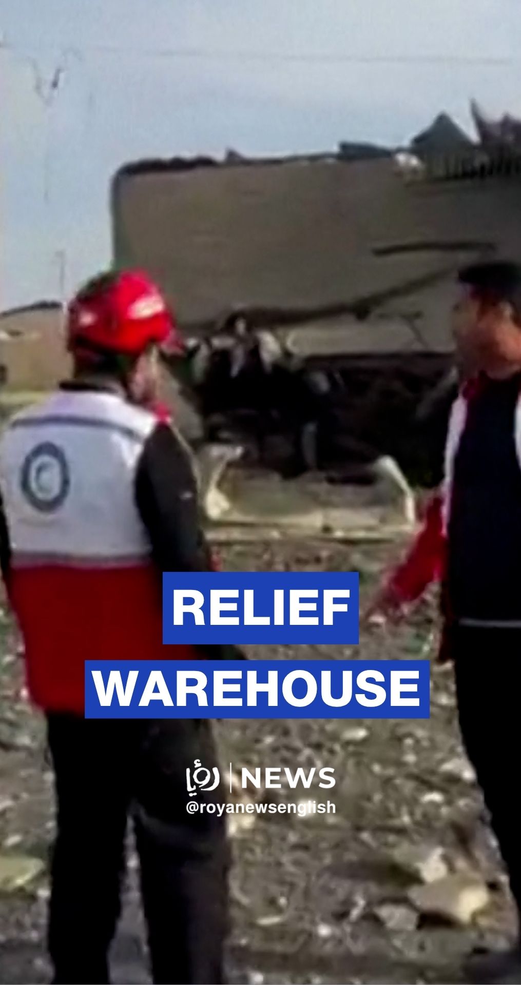 Iranian Red Crescent footage of strike aftermath at relief warehouse in country's southwest
