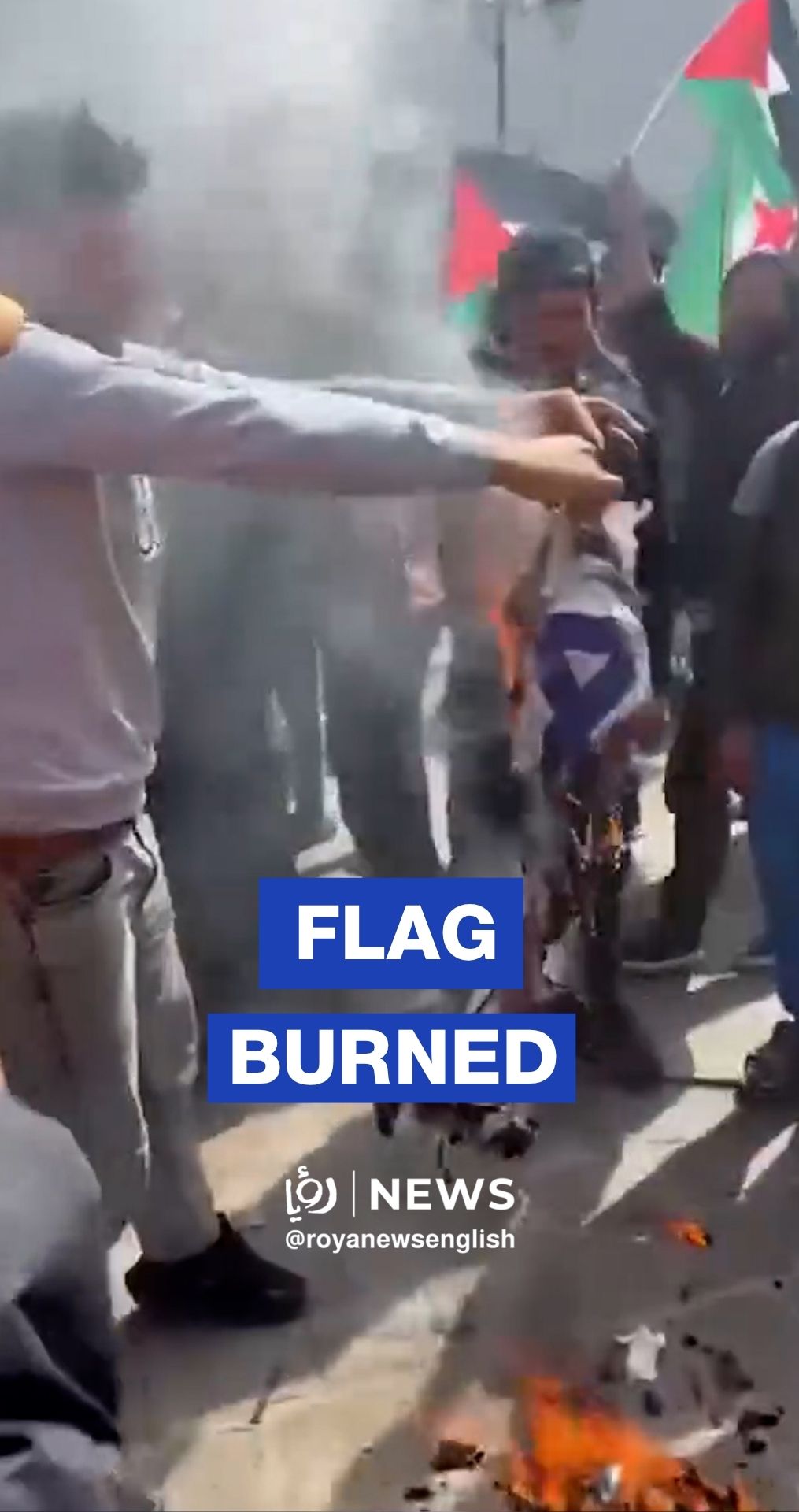 Syrians burn ‘Israeli’ flag to condemn new death penalty law