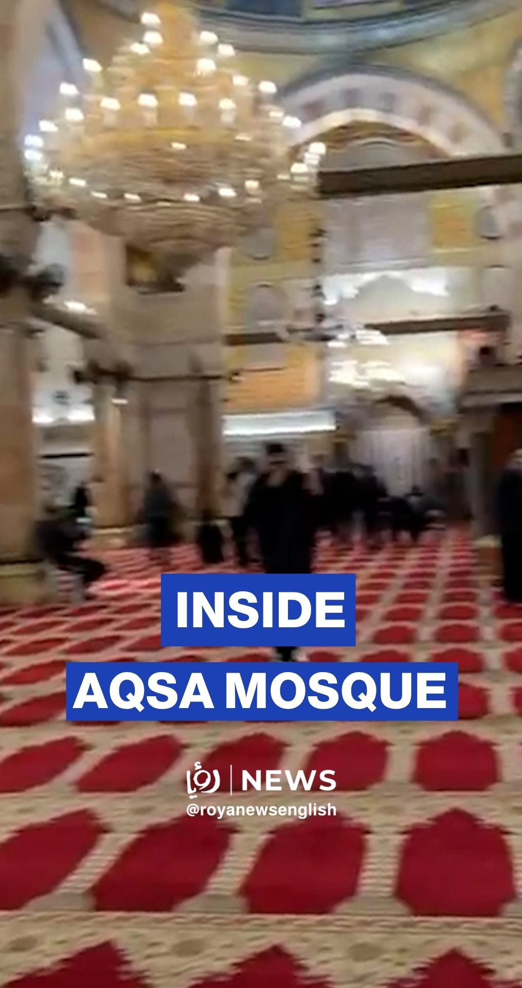 Inside Aqsa Mosque as worshippers pray after 40 days of closure