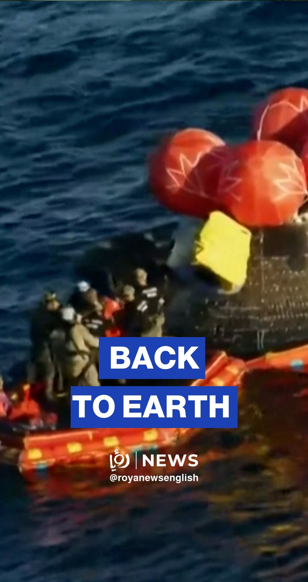 Artemis II astronauts exit Orion capsule after splashdown