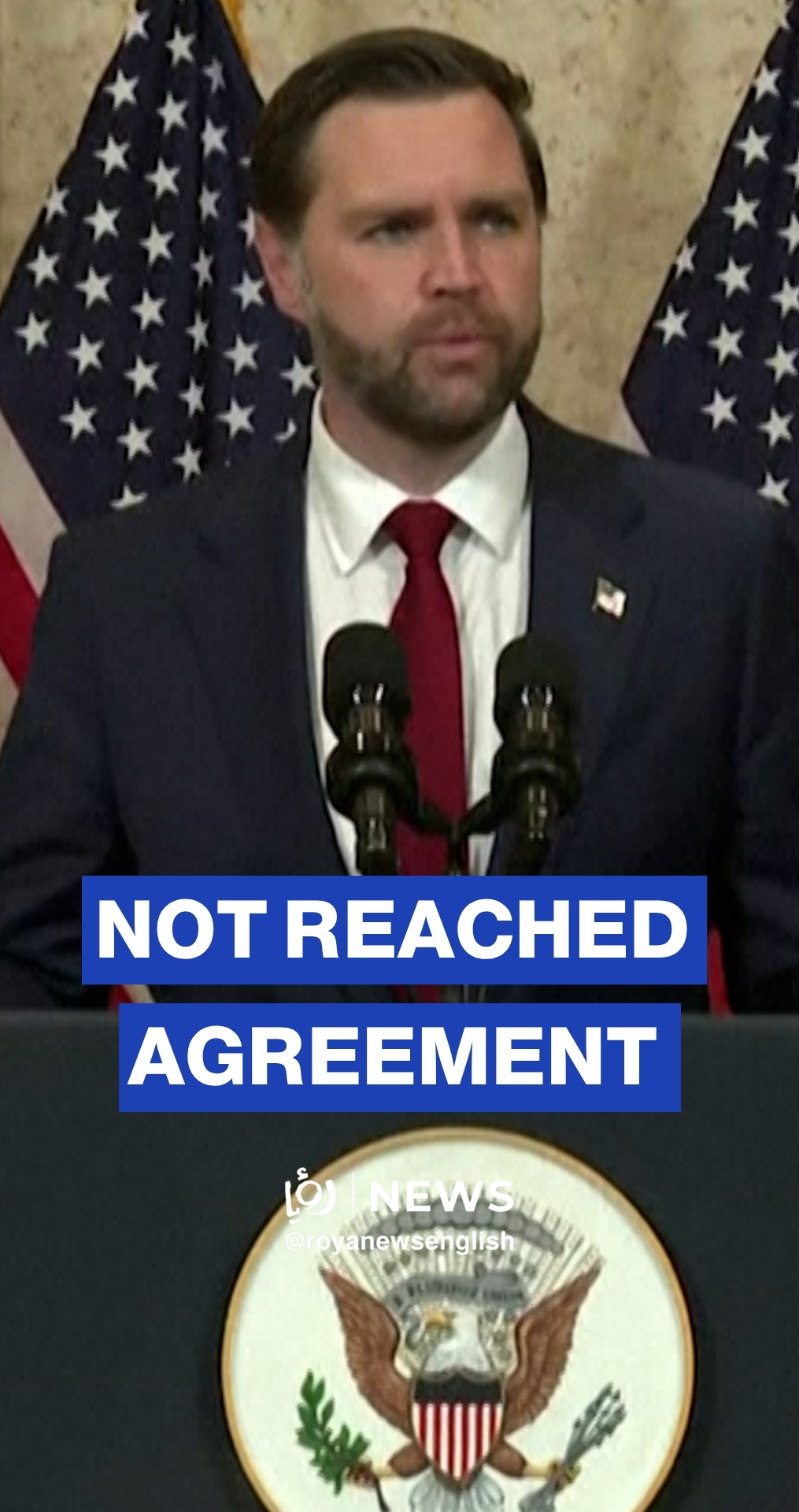 Vance says “not reached agreement” with Iran