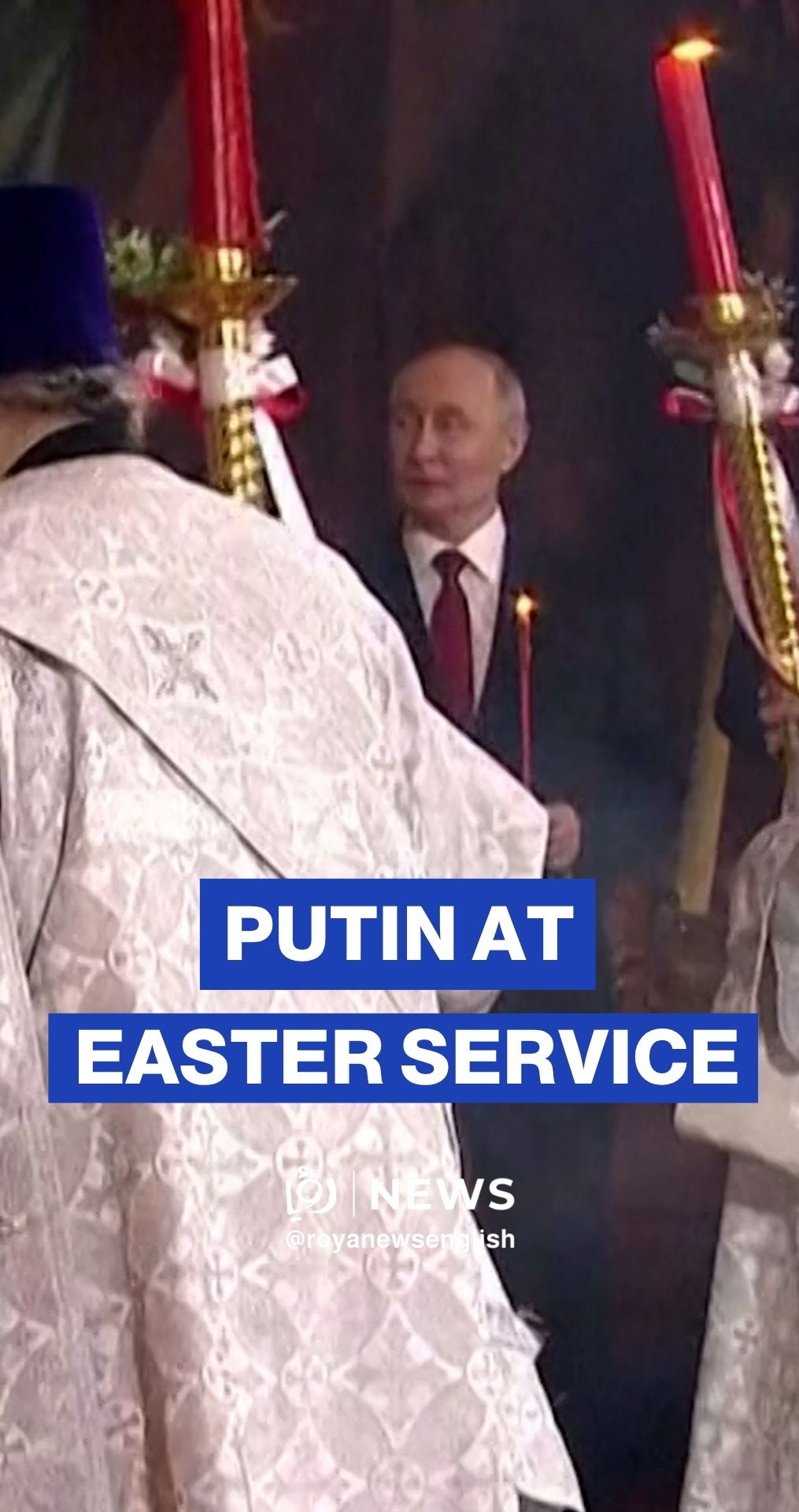 Putin attends an Orthodox Easter service