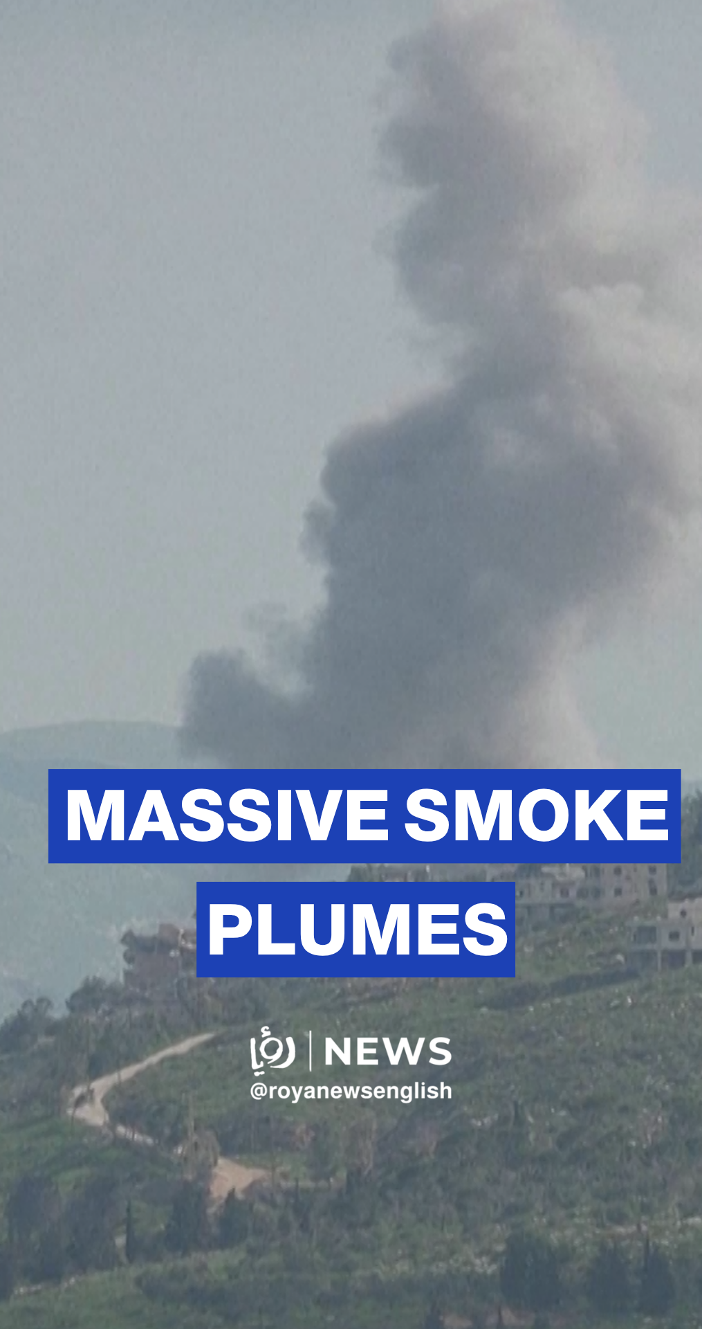 Heavy smoke rises from south Lebanon, seen from 'Israel’