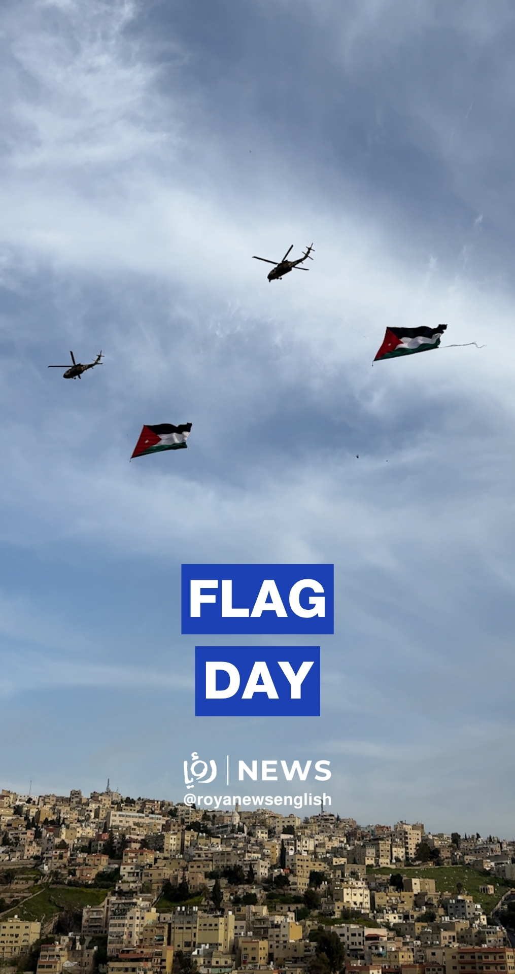 Jordan’s air force celebrates national Flag Day with aerial display