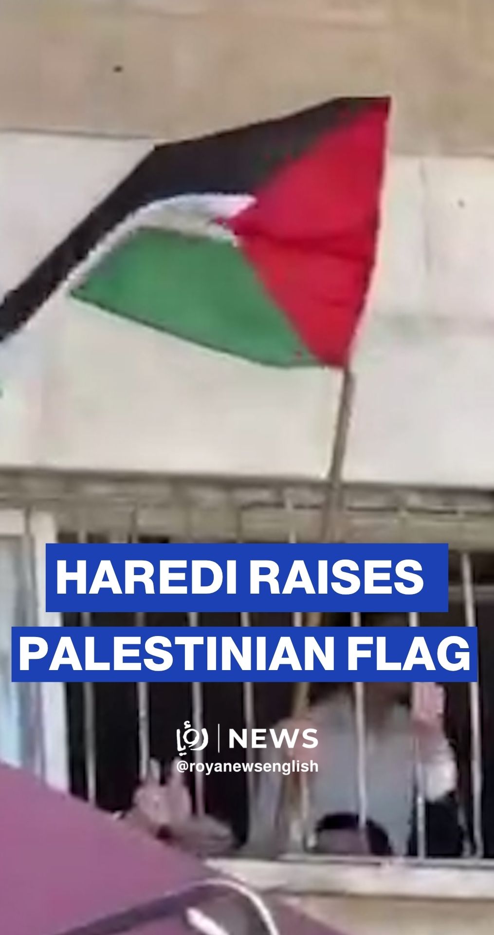 Haredi student raises Palestinian flag at school