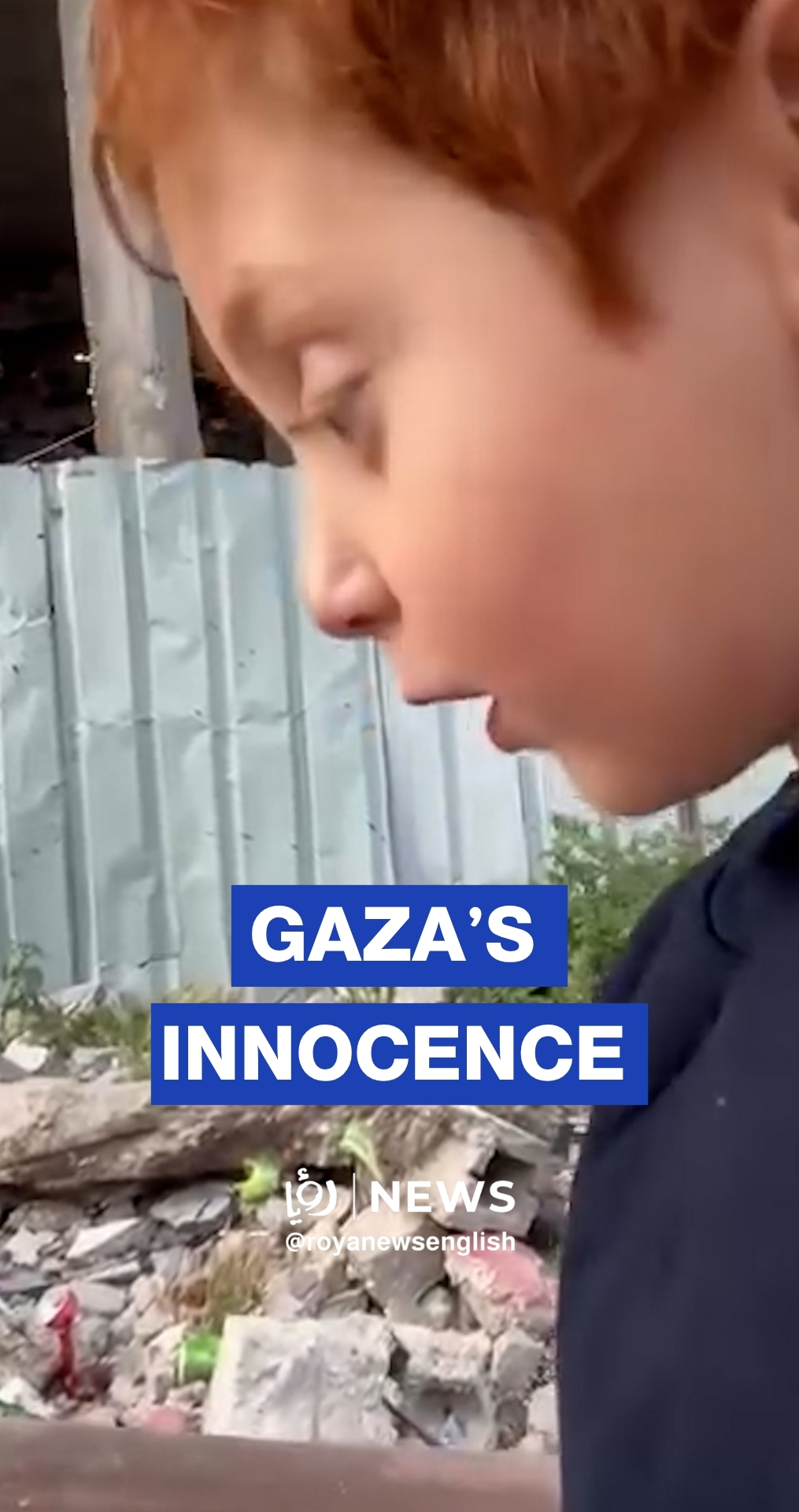 Gaza child stunned by size of ‘Israeli’ missile