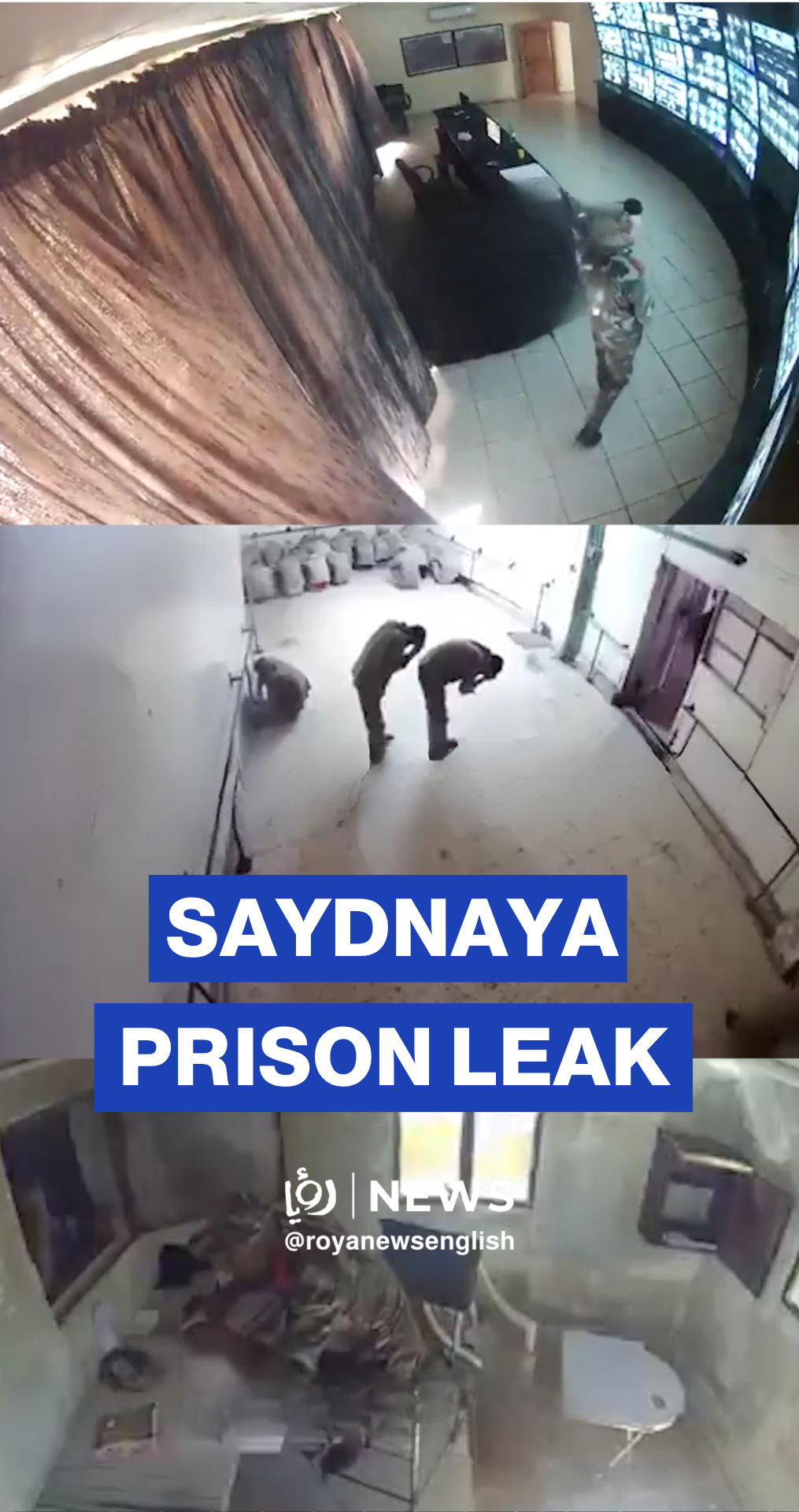 Leaked Saydnaya prison footage before Assad’s fall