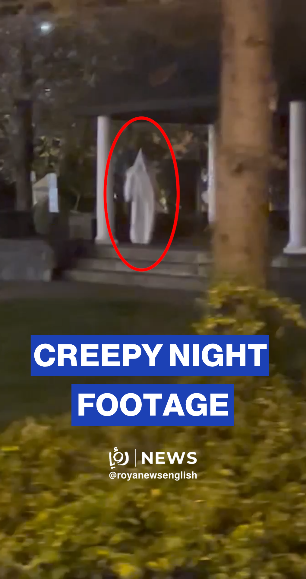Creepy hooded figure spotted wandering streets
