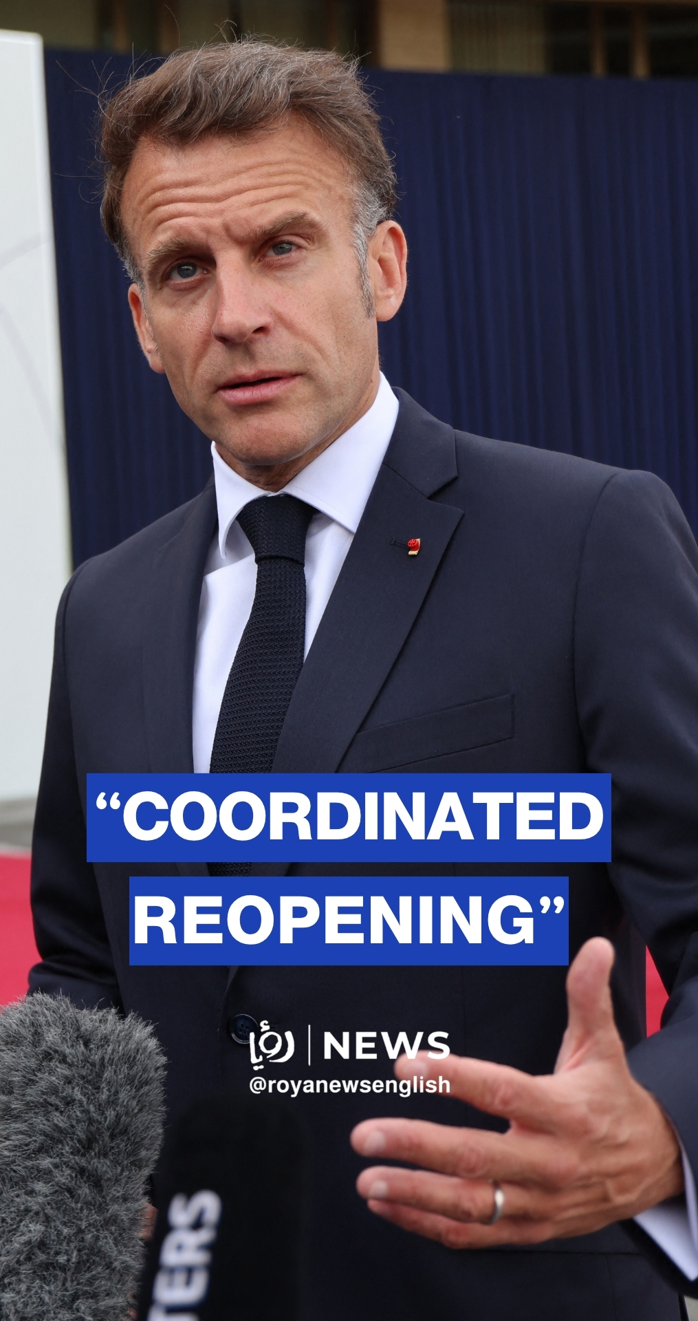 Macron urges “coordinated reopening” of Hormuz